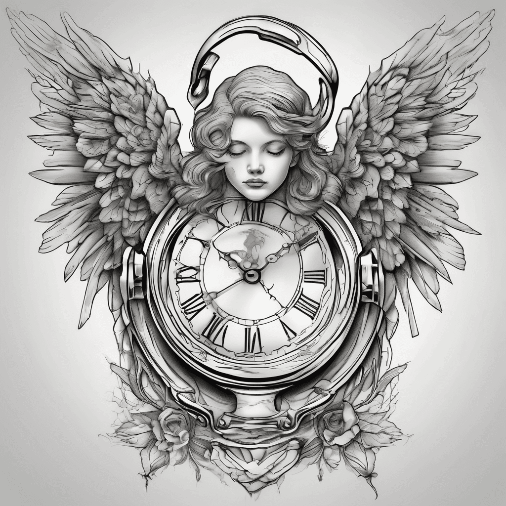 Angel with a time piece