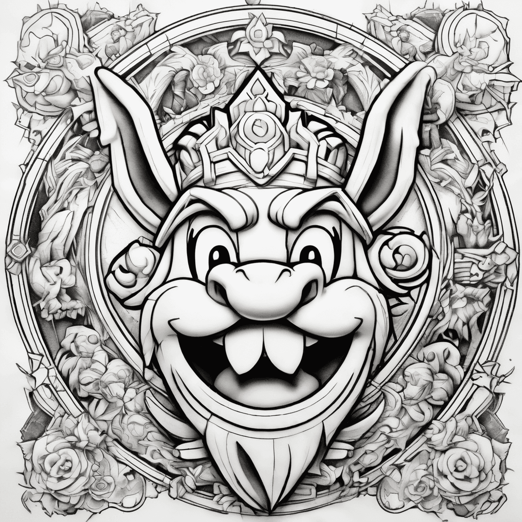 Core Design Circular or shield-like layout → represents unity and equality Each character represents a sibling: Princess Peach → elegance, care, leadership (could symbolize the oldest) Mario → classic hero, adventurous, fun-loving (second oldest) Donkey Kong → strength, boldness, protective (second youngest) Toadette → creativity, spunky, energetic (youngest) Elements & Style Characters interact subtly → arms, poses, or elements touching, showing connection Optional background elements: coins, stars, mushrooms, barrels, clouds, or question blocks Style options: Nintendo style → colorful and playful For my upper arm in a super smash brothers theme