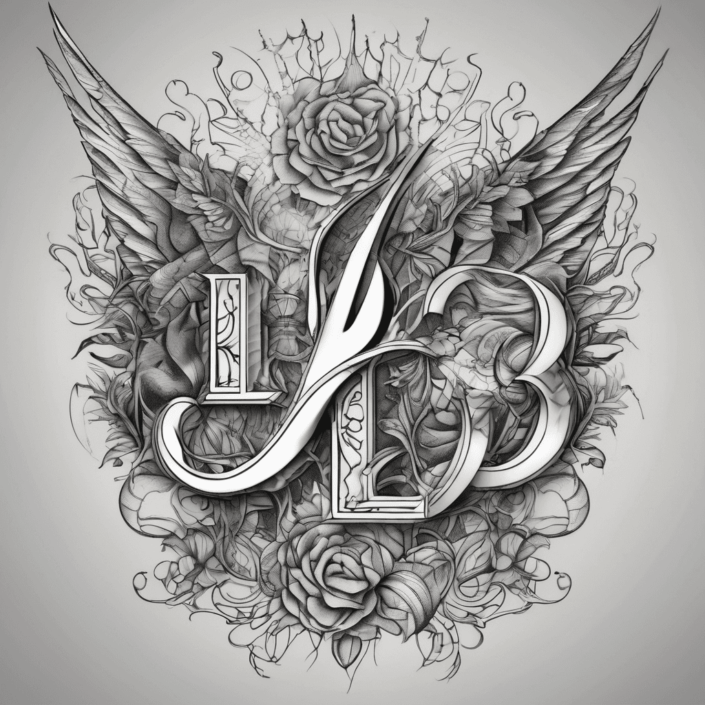 Matching couples tattoo with the initials L and D secretly hidden inside