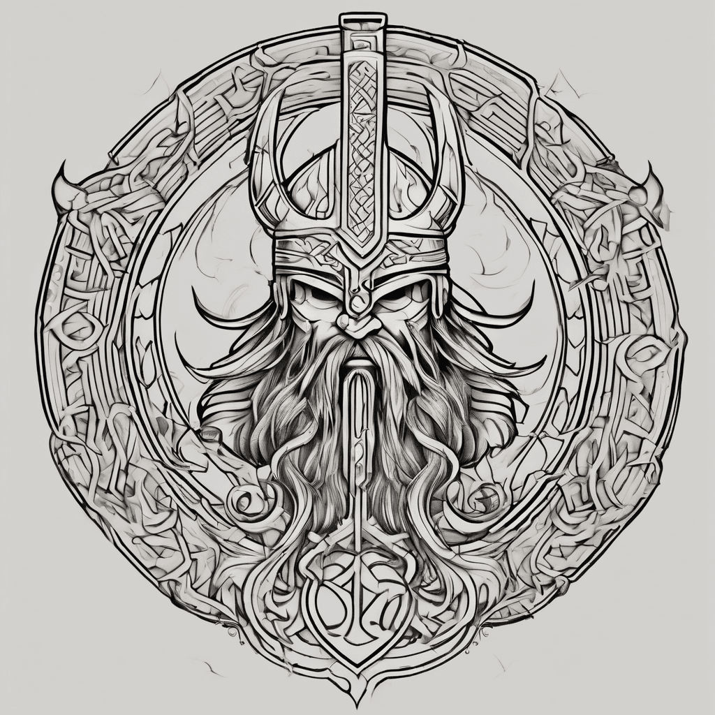 Viking symbol’s interlinked with freedom spirt symbols