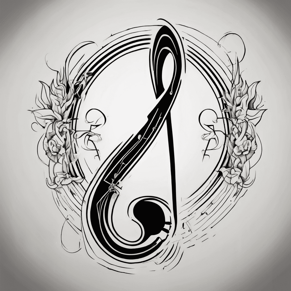 Letters LJB as a musical note