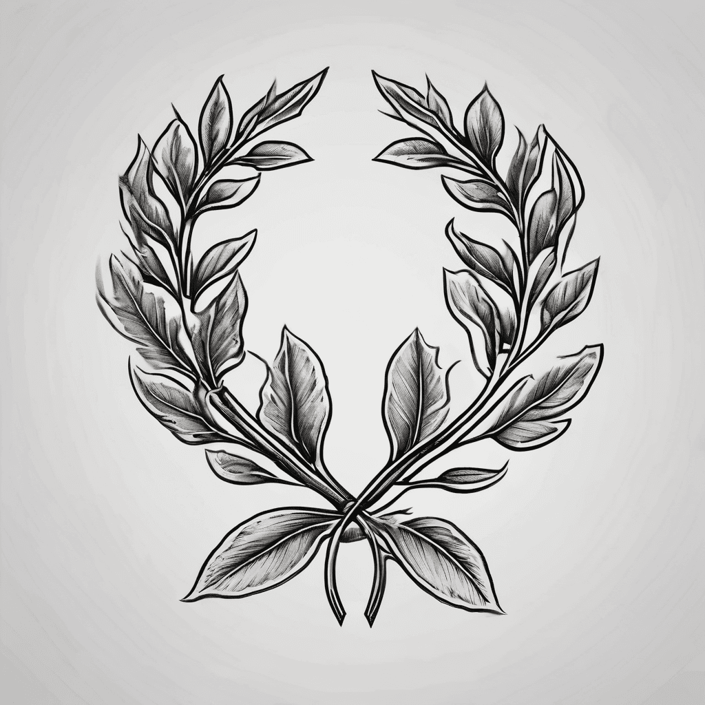 Laurel wreath on backhand
