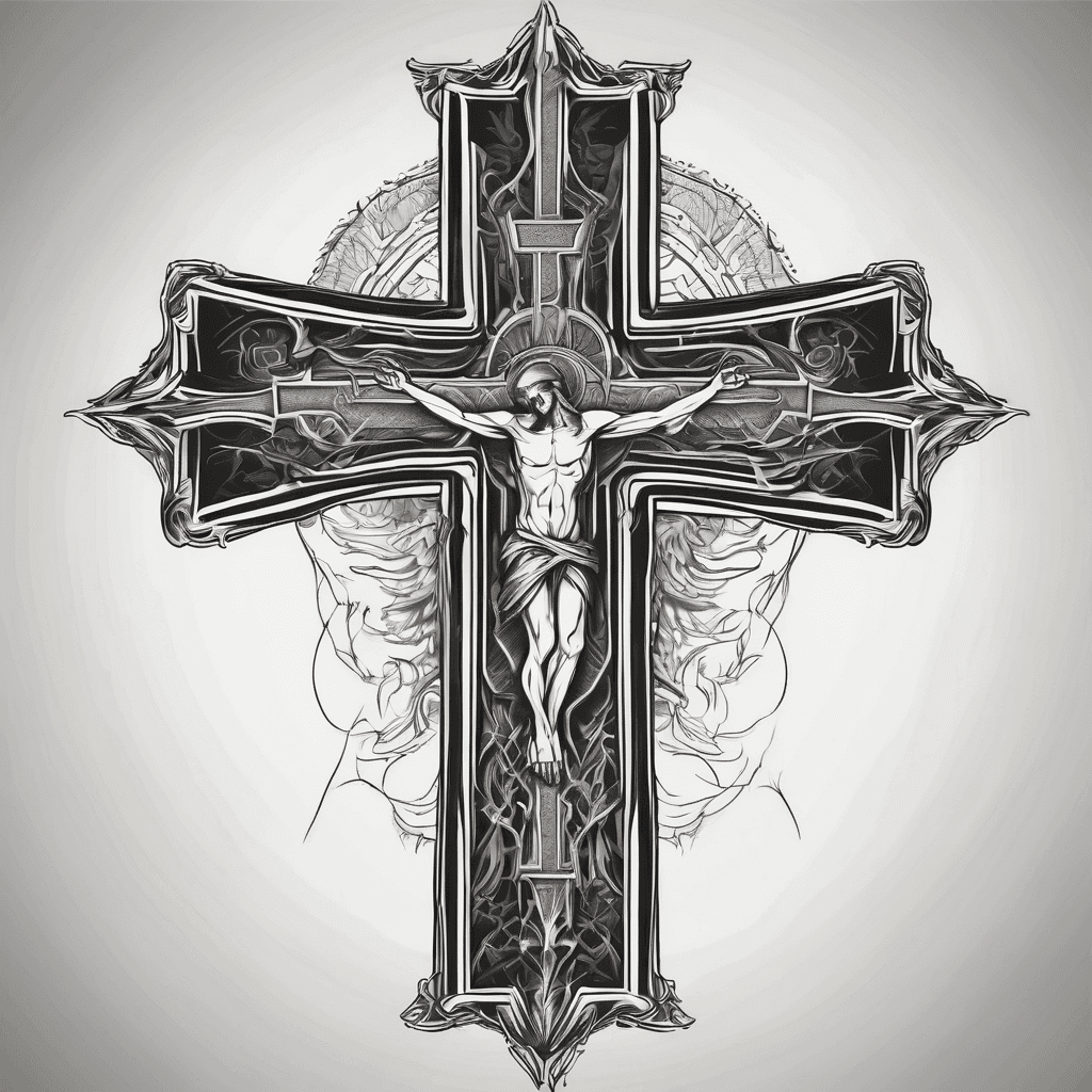 CROSS WITH PRAYER HANDS
