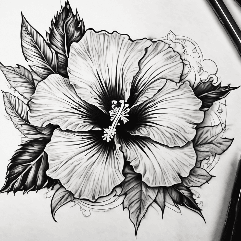 Idea per tatuaggio hibiscus