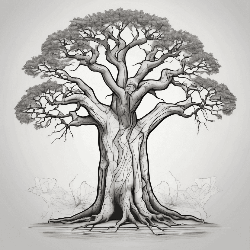 Idée de tatouage baobab