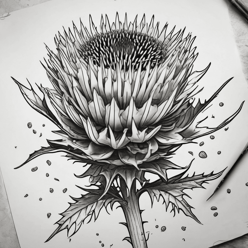 Idea per tatuaggio thistle