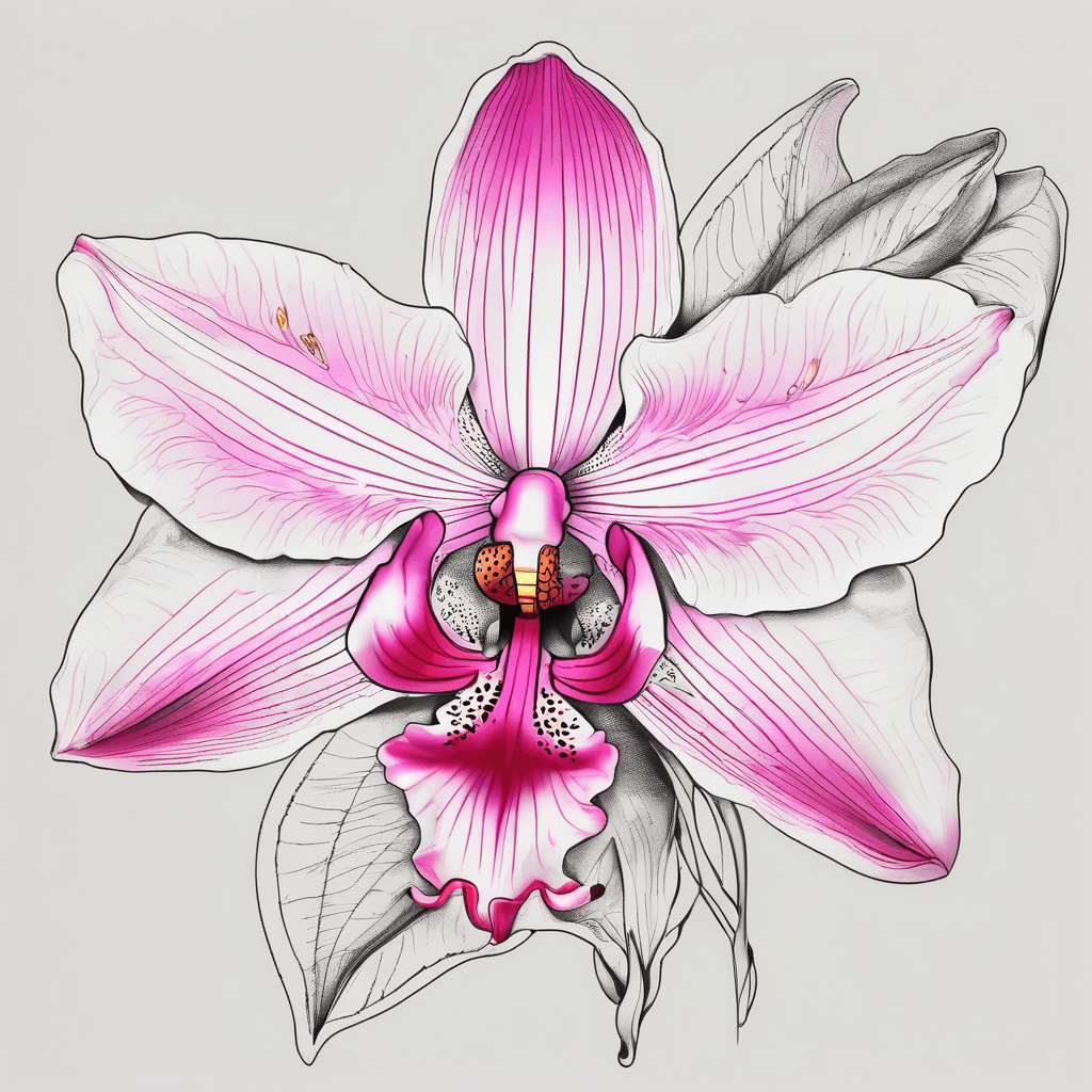 Flowers pink orchid Lilly 3 bees thigh
