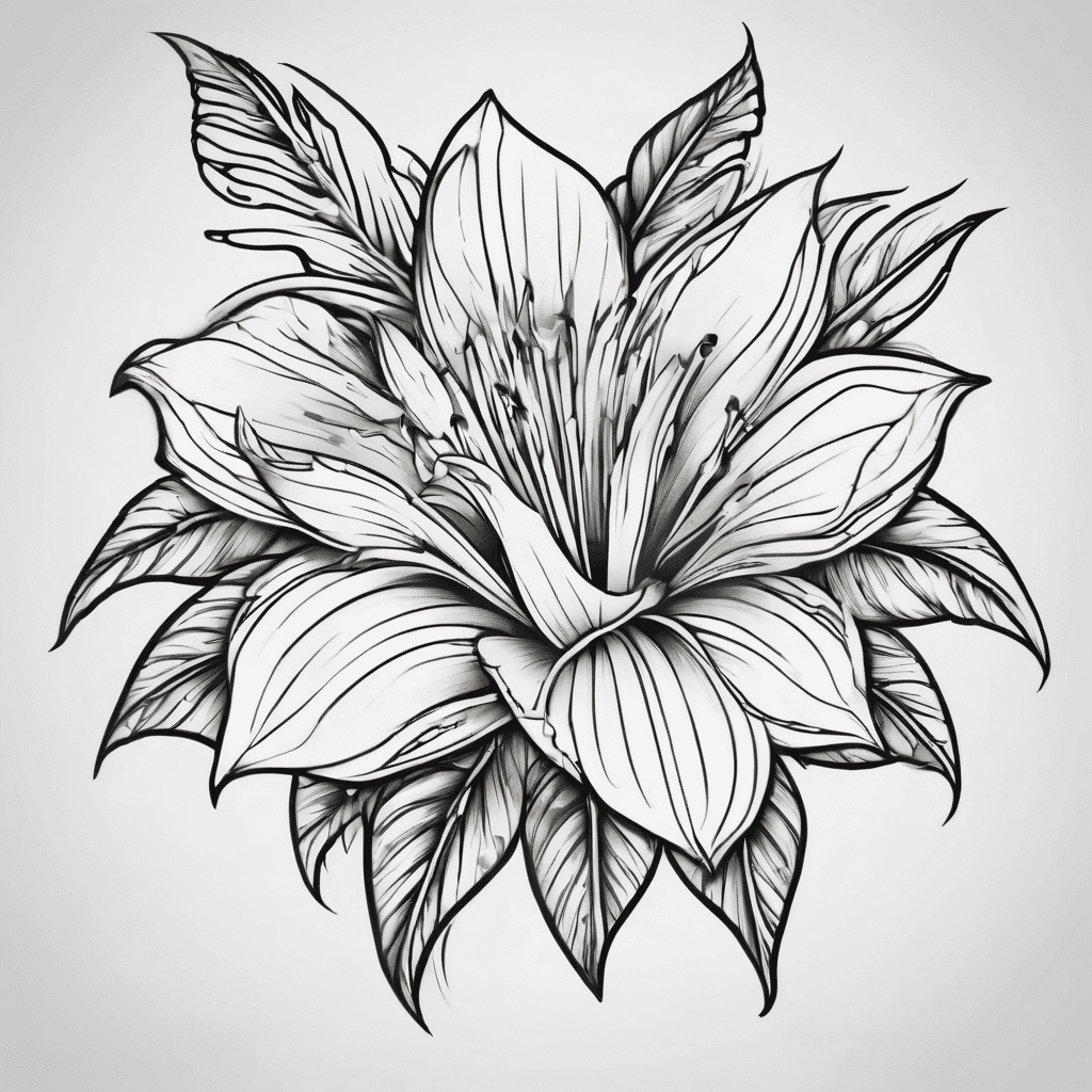 Flower Hawaiian tribal