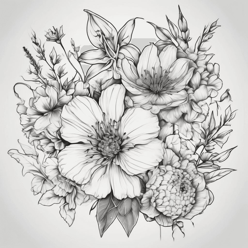 March and July birth month flowers combined