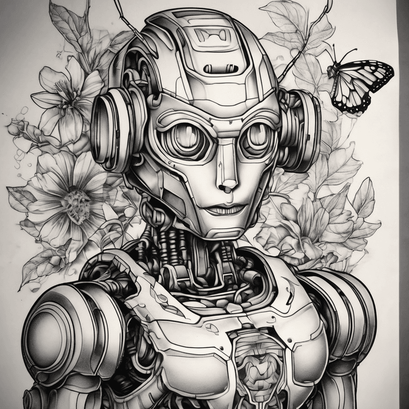 Idée de tatouage robot