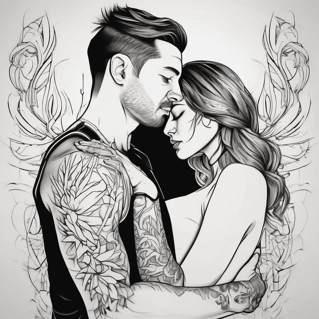 Portrait of a couple hugging