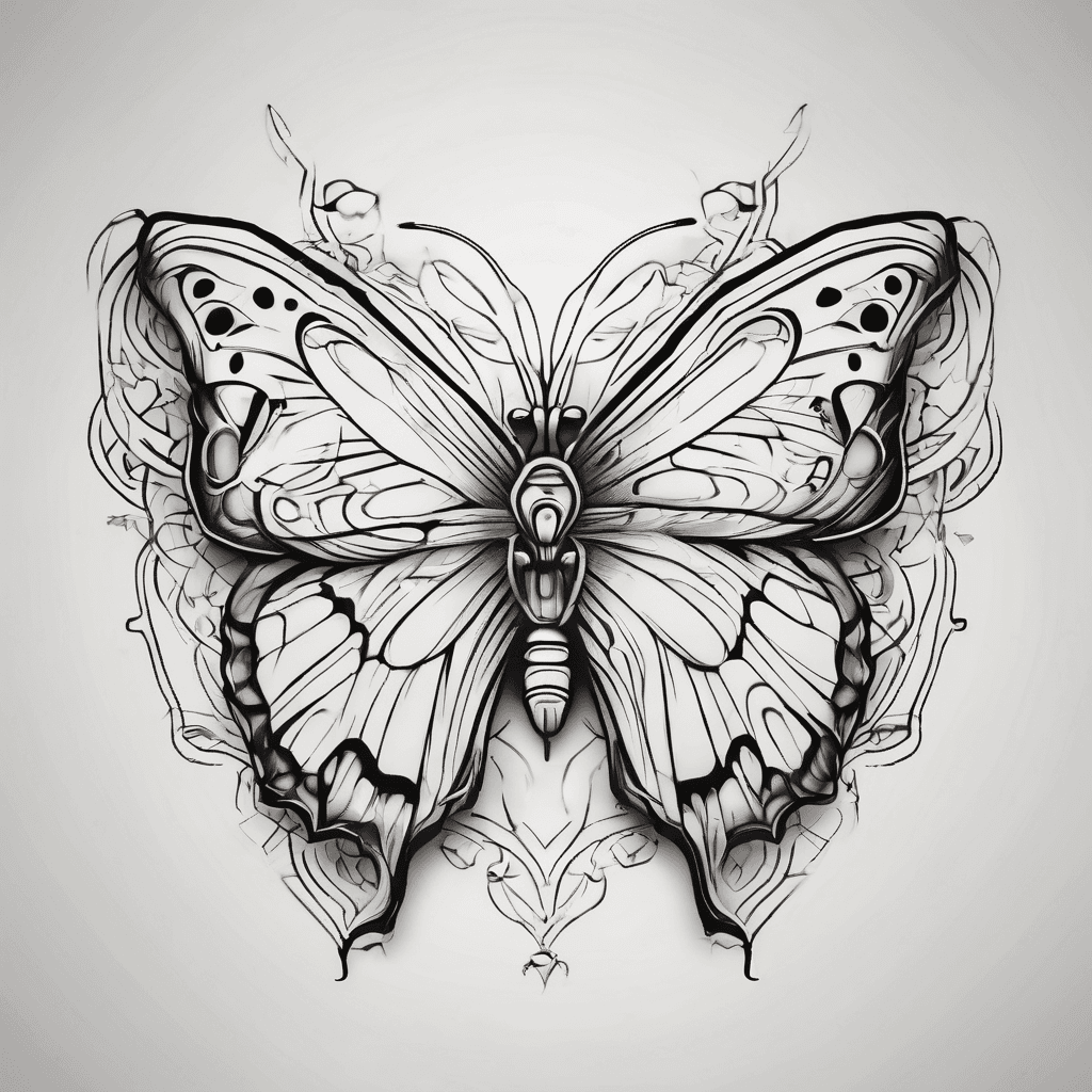 A butterfly with name incorporated into the body