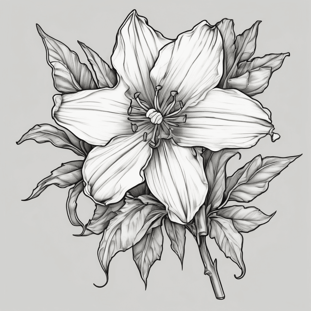 One daffodil, one marigold, two holly