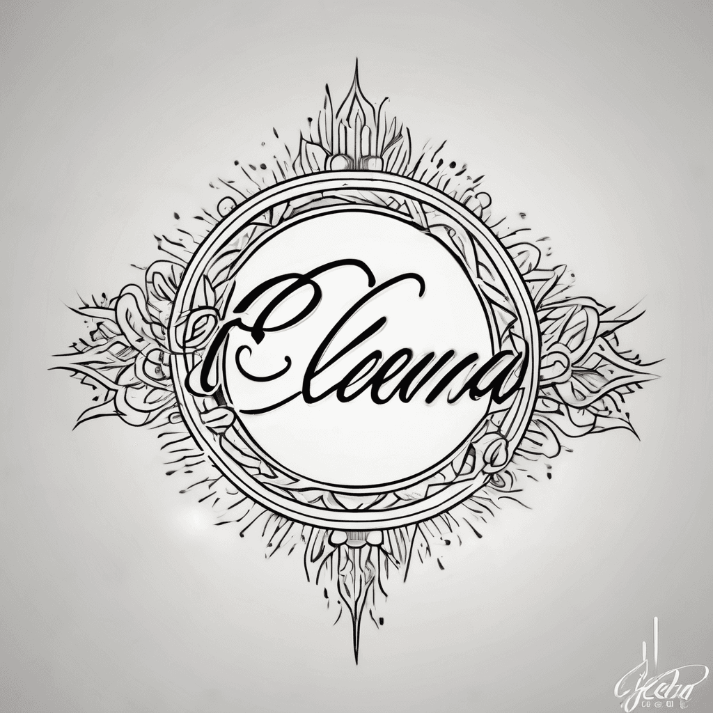 The name Elena in cursive with a sun attached