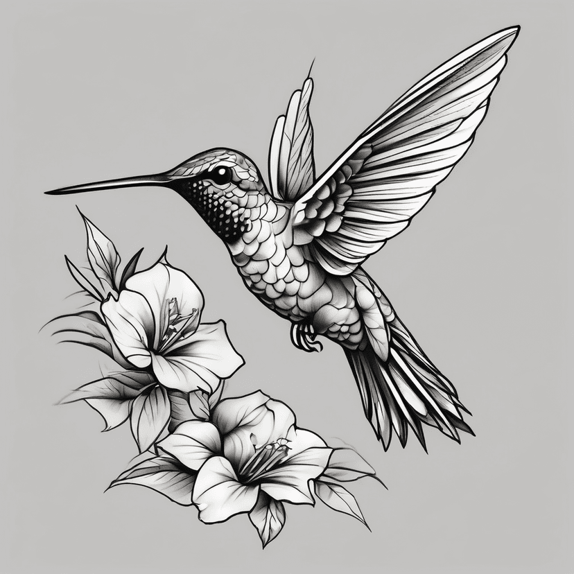 Idea per tatuaggio hummingbird