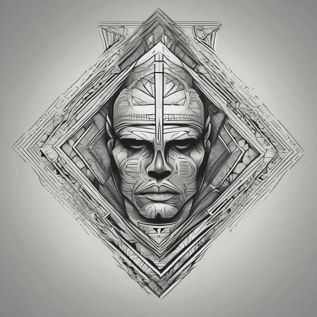 Samoan and geometric style for the arm.