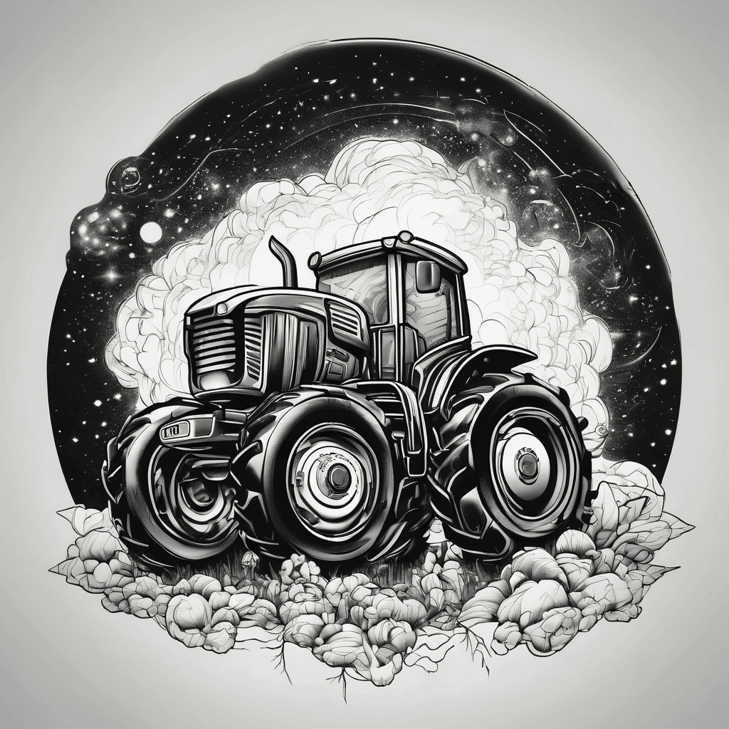 Tractor morphing into galaxy