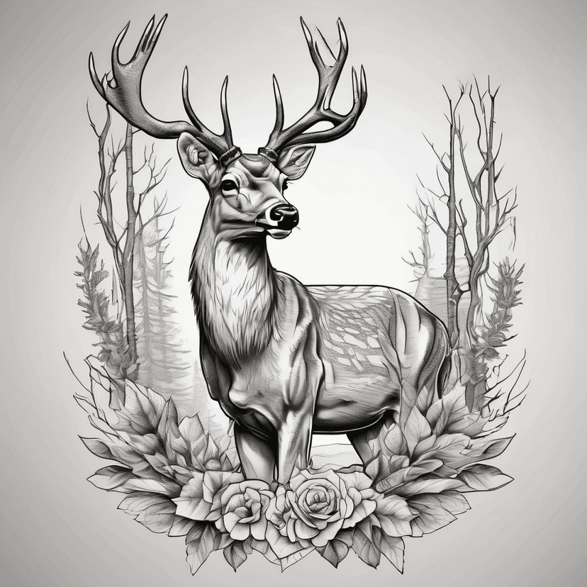 Idée de tatouage deer