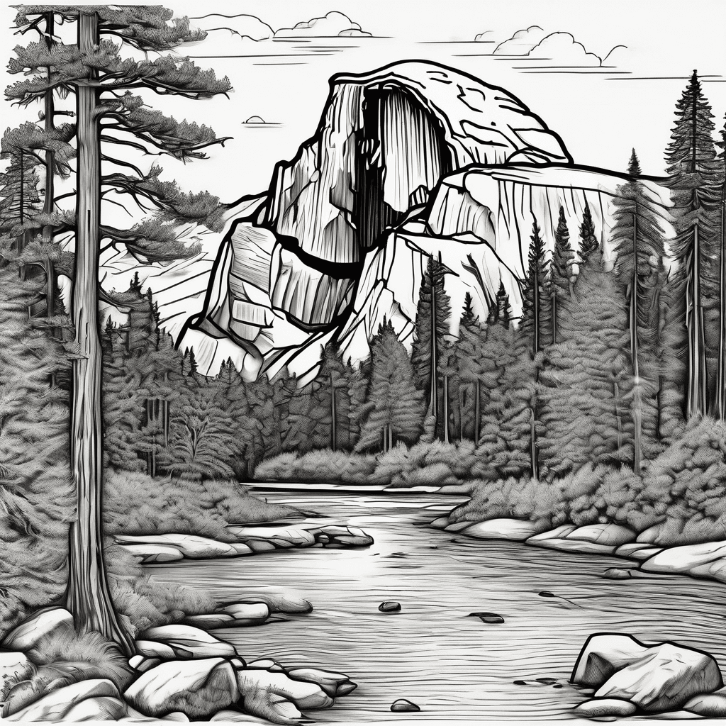 Yosemite half dome redwood trees and river forearm tattoo