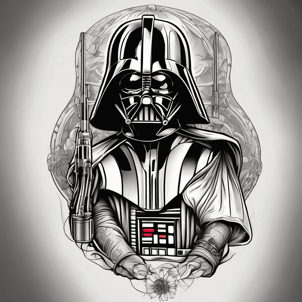 Star wars sleeve including Anakin and Darth Vader