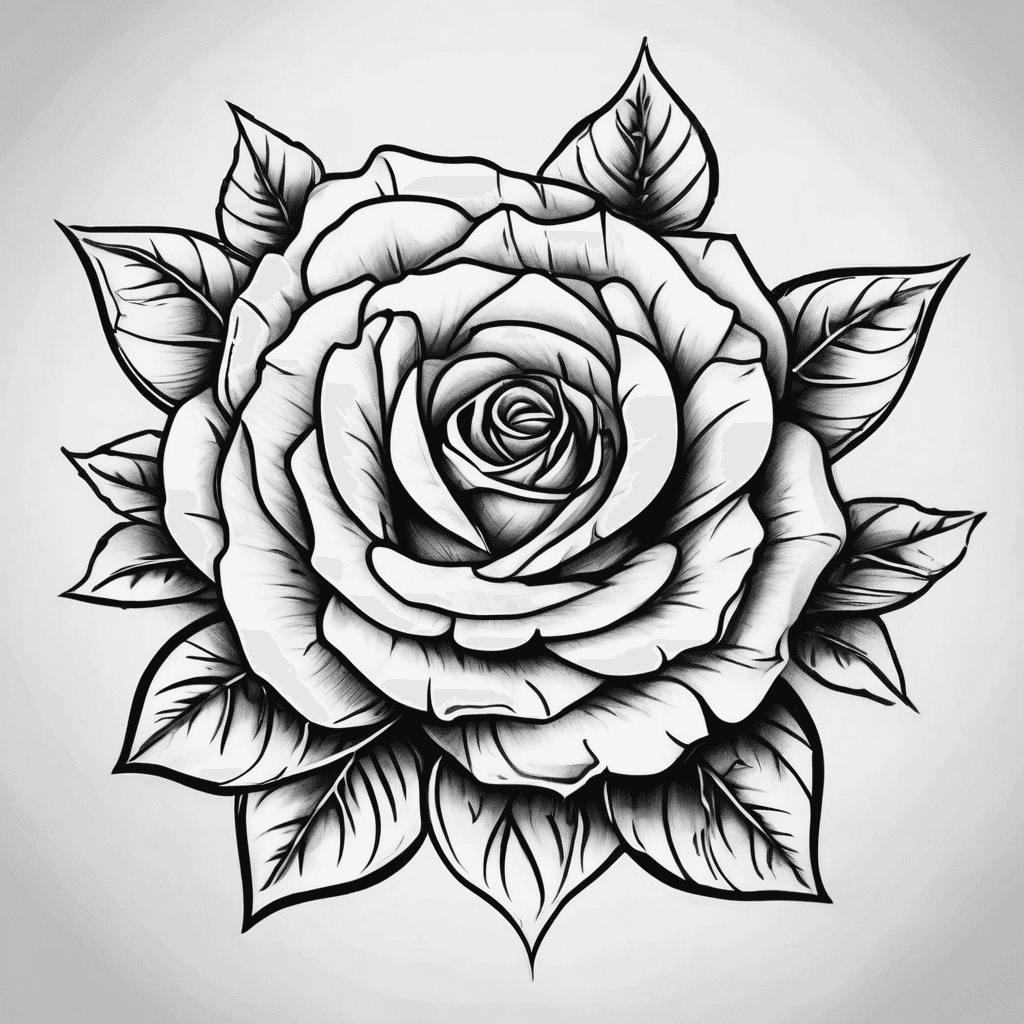 Medium sized rose with 6 petals