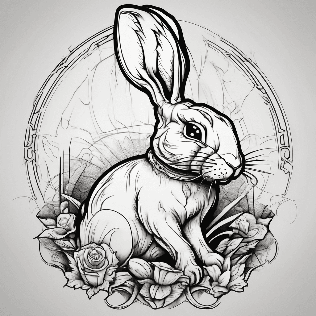 Dark white Rabbit from Alice