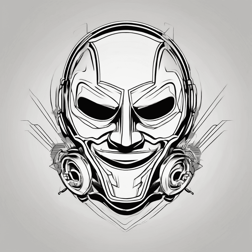 hacker mask outline