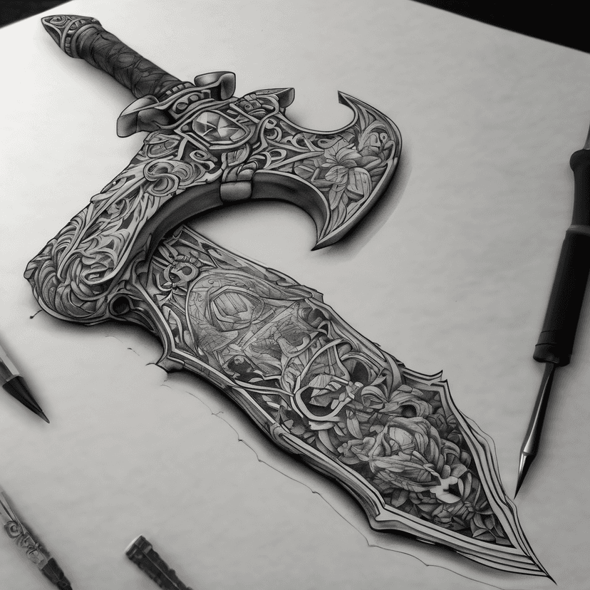 Idée de tatouage dagger