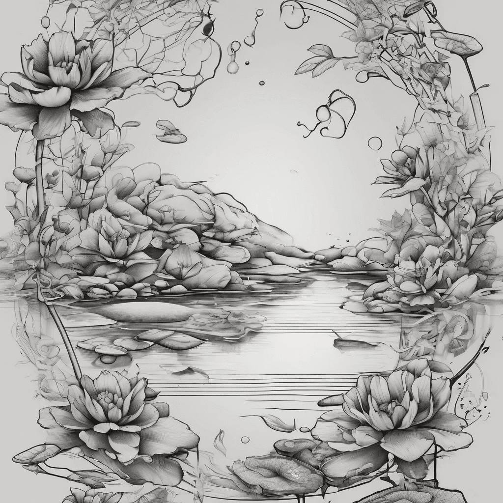 A small writing that says „Pond“ in a creative way