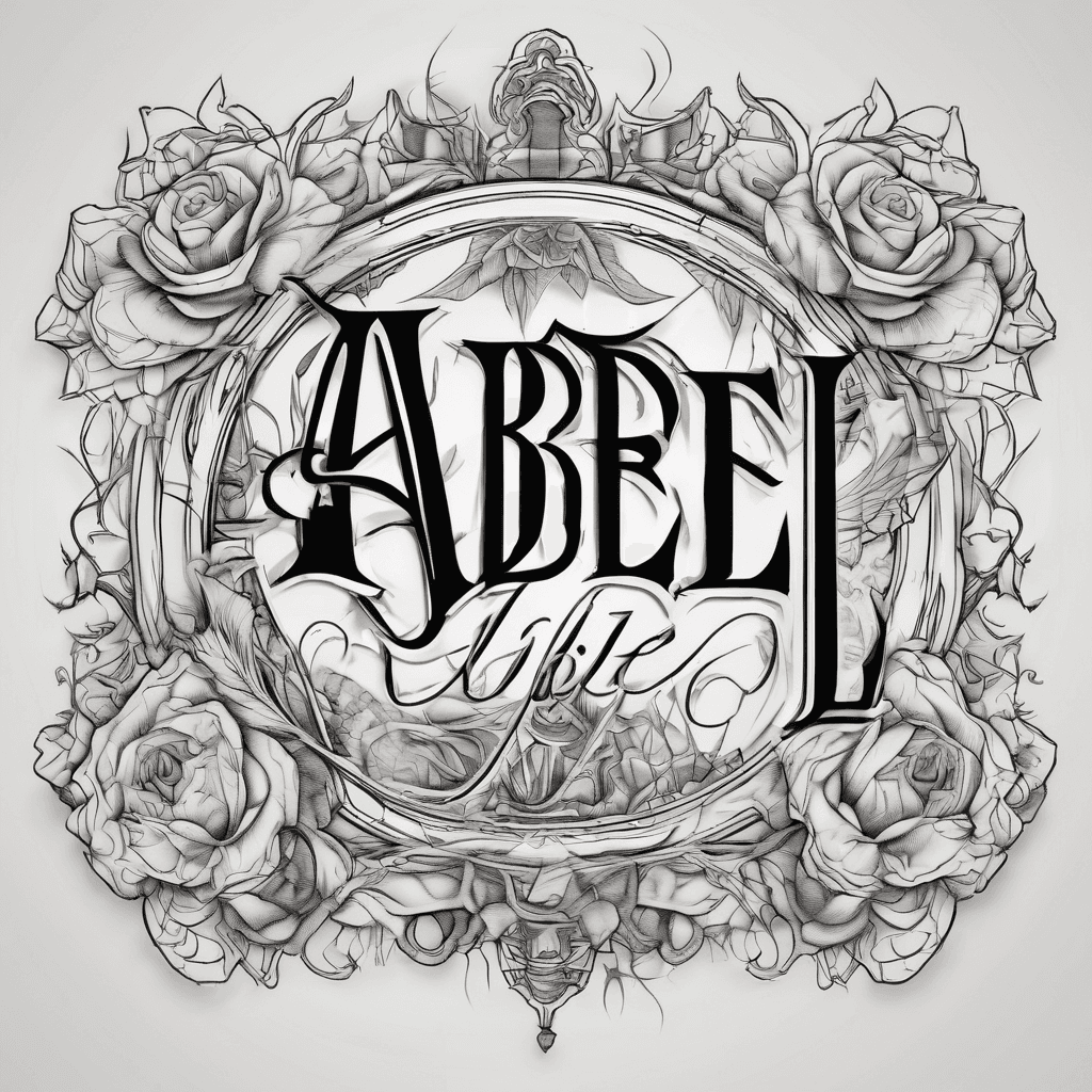 Abiel A beautiful tattoo design featuring the name "Abiel" in elegant lettering
