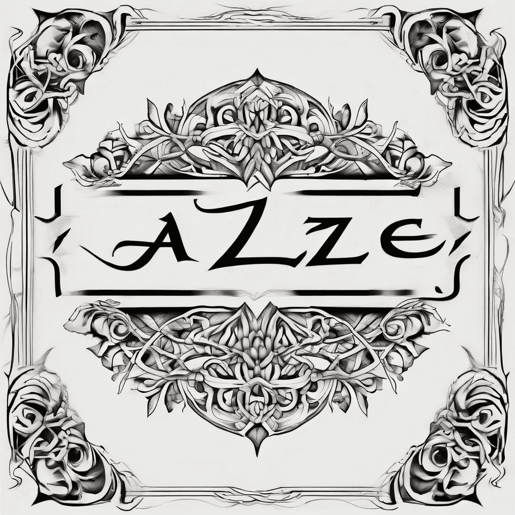 A beautiful tattoo design featuring the name "Alize" in elegant lettering
