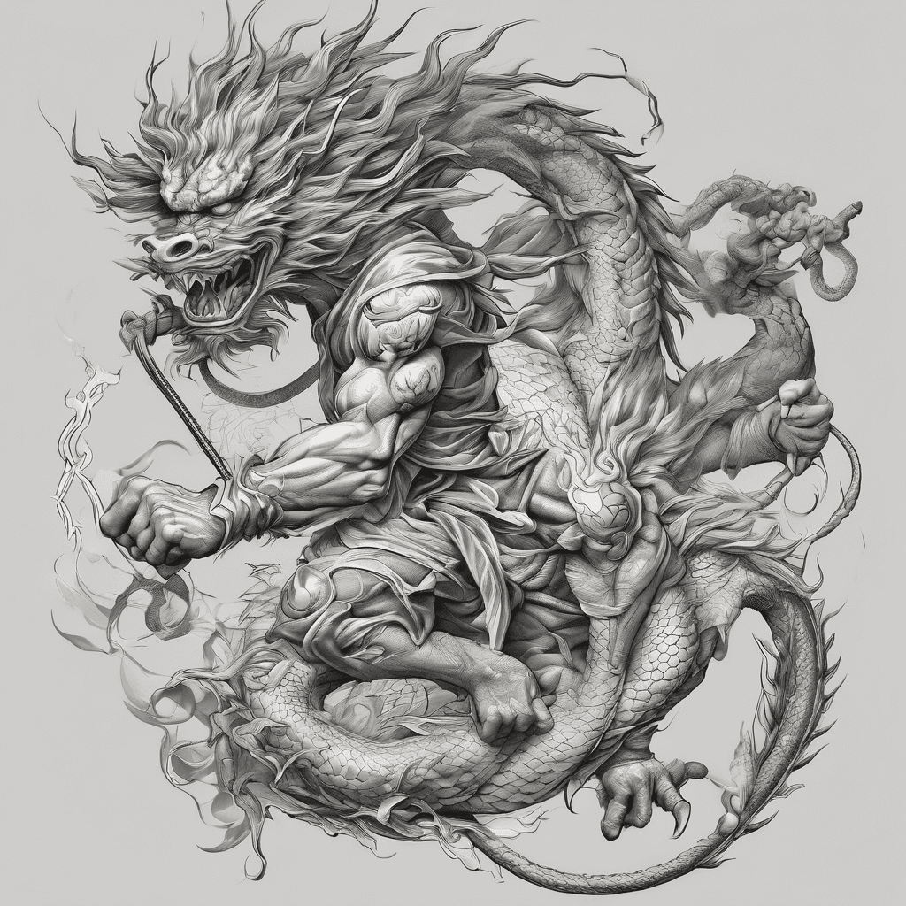 Sun wukong and dragon