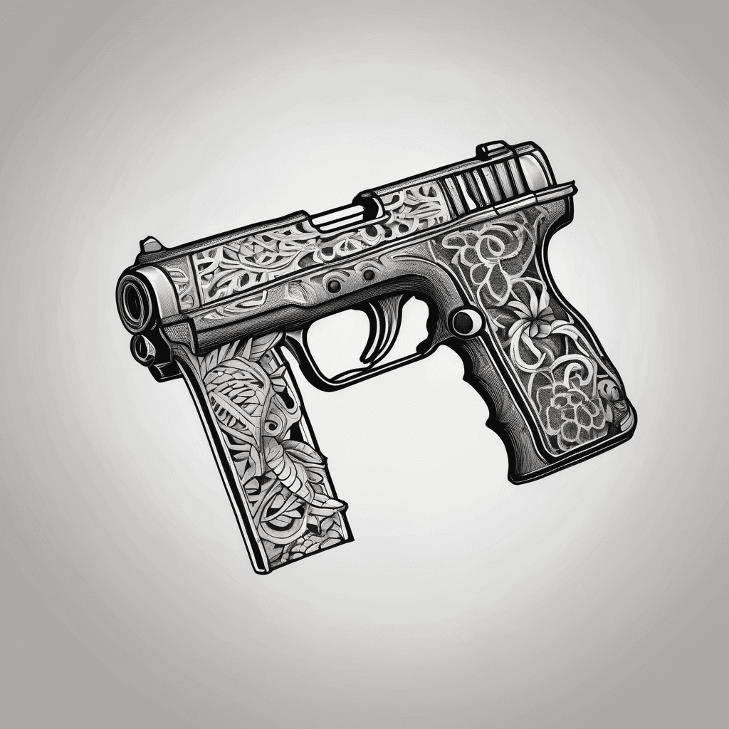 Lace garter with pistol