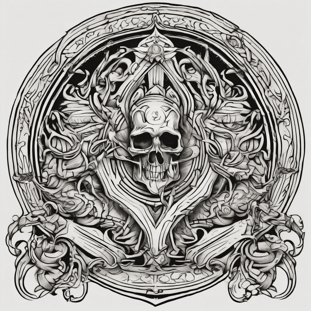 Medieval woodcut tattoo
