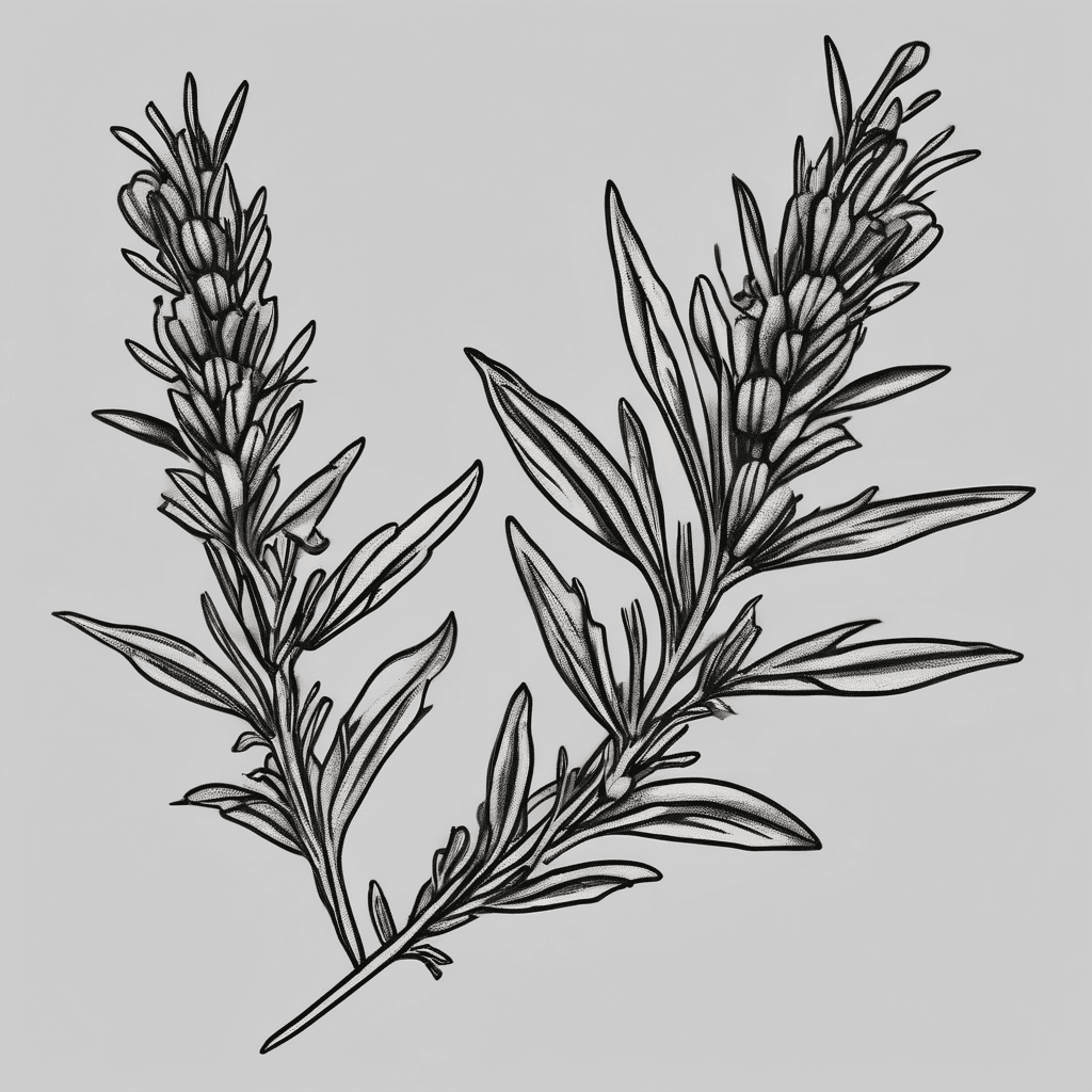 Rosemary and lavender sprigs