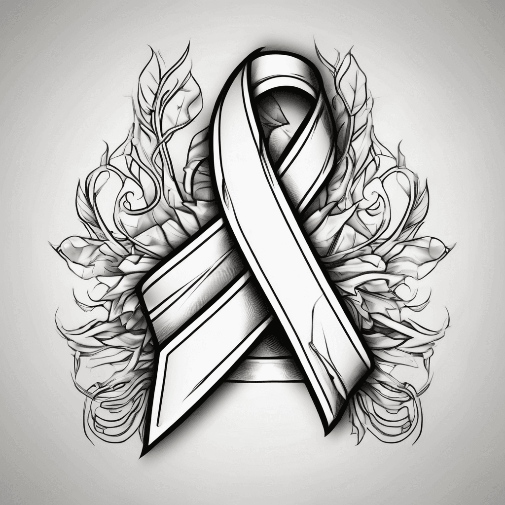 Addiction recovery ribbon