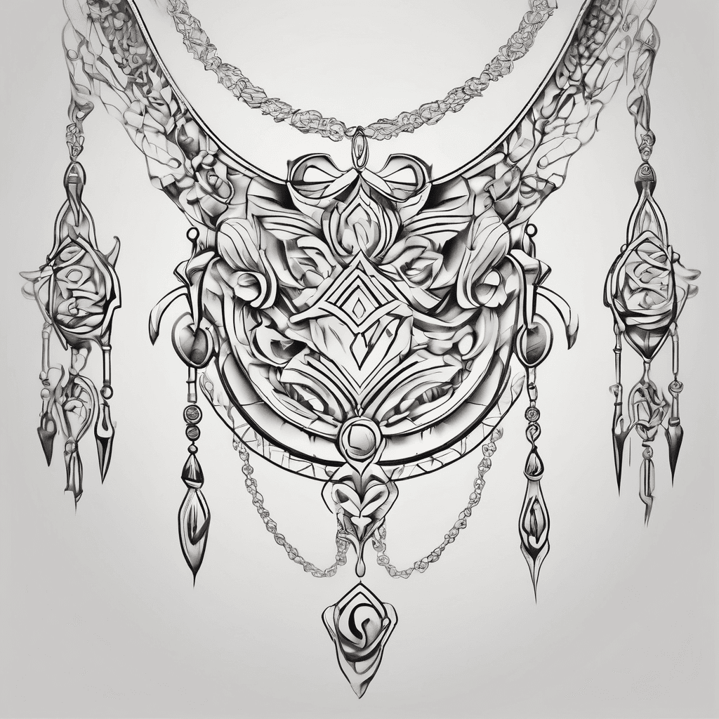 Simple elegant necklace tattoo