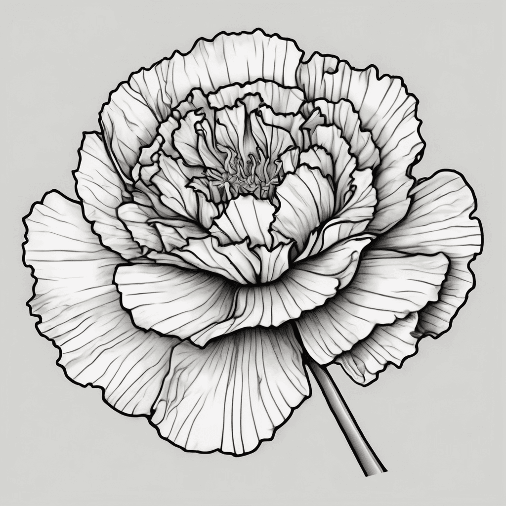 A carnation flower with the initials CTR