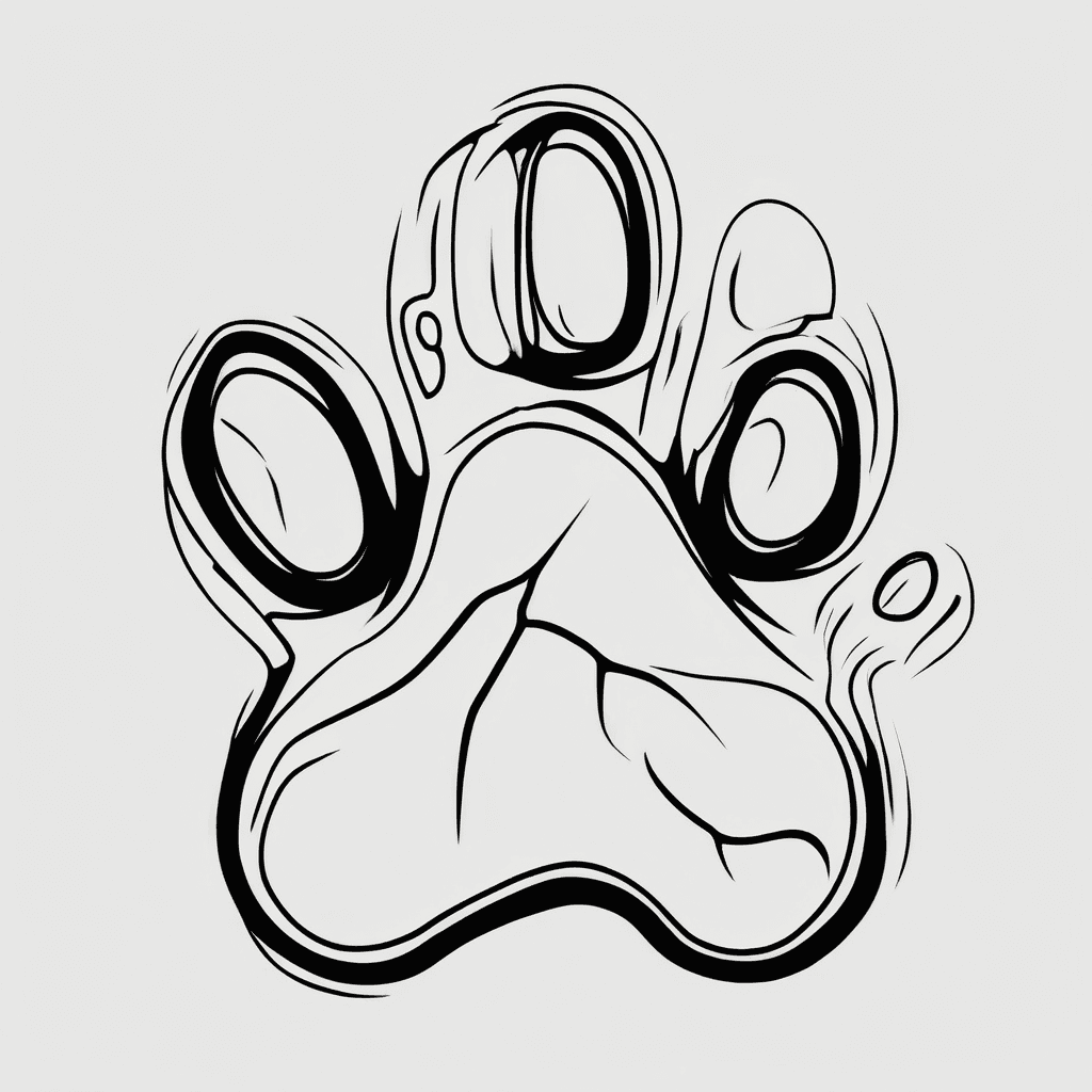 Minimalist dog paws