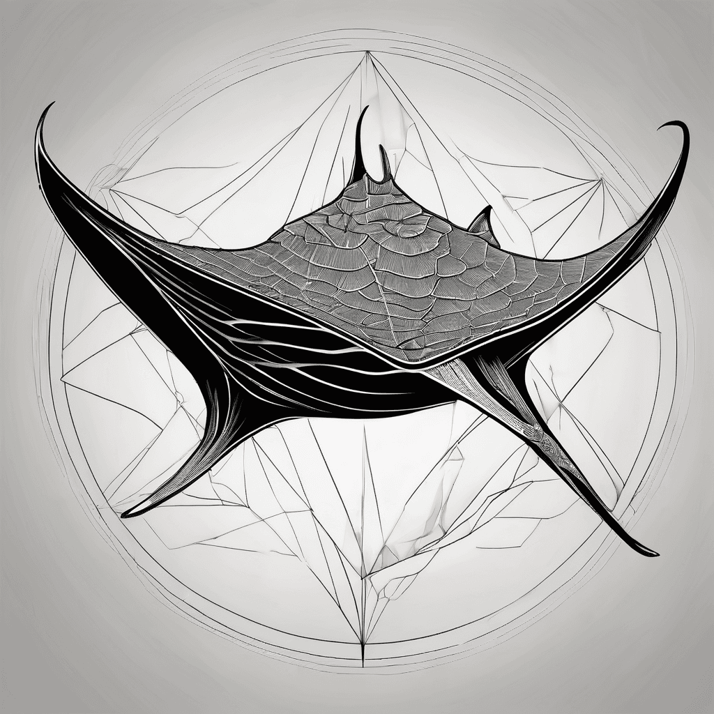 manta ray with geometry