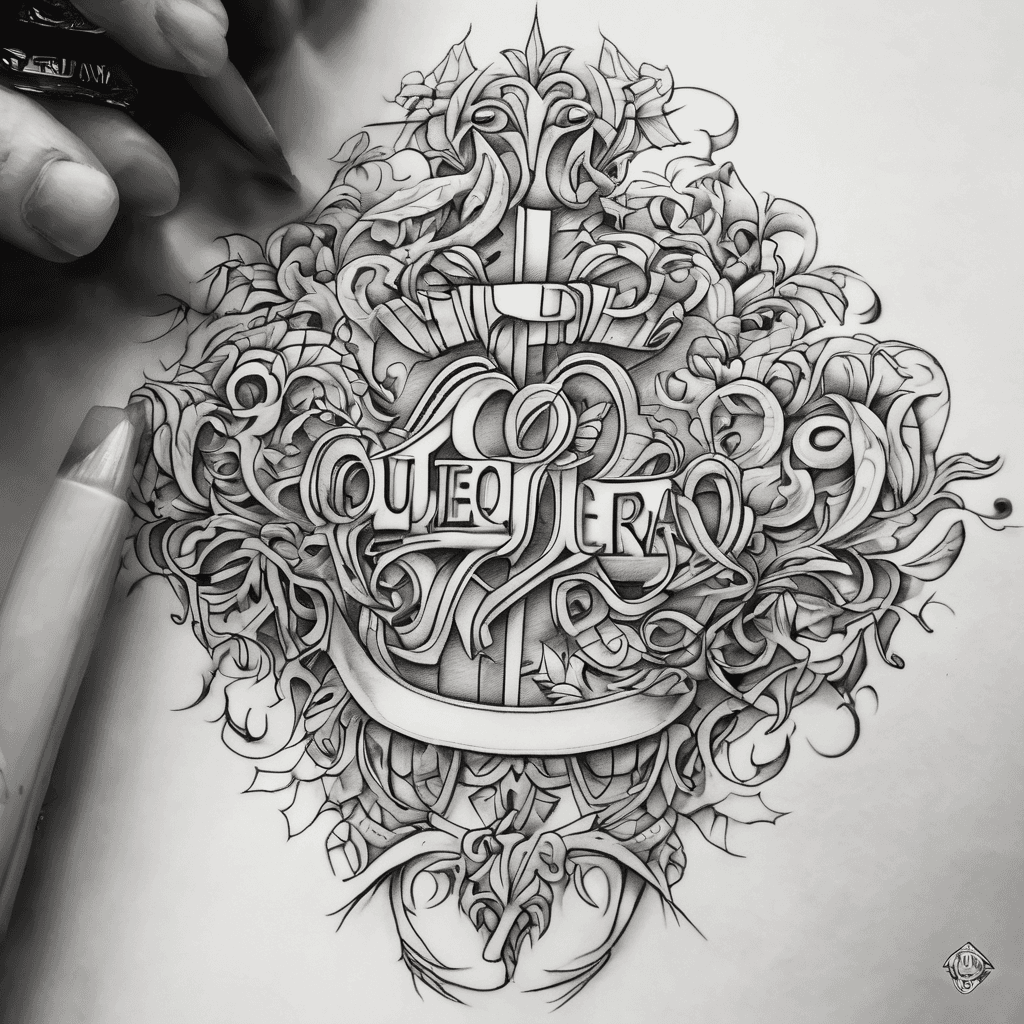 Quiero las letras o la palabra renacer en letra cursiva con muchos ornamentos