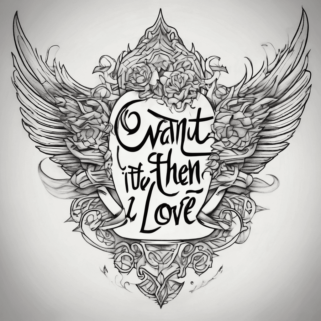 i want the text “and if i lack love, then i am nothing at all” in cursive