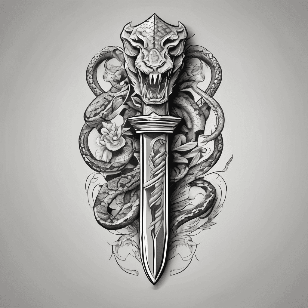 Dagger with snake american traditionnal