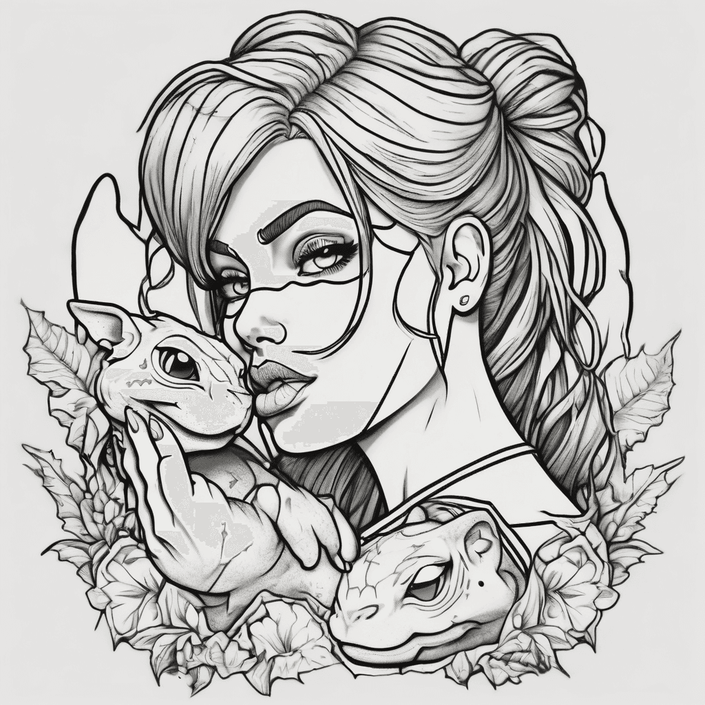 Cheryl from archer being choked by a bulbasaur from pokemon