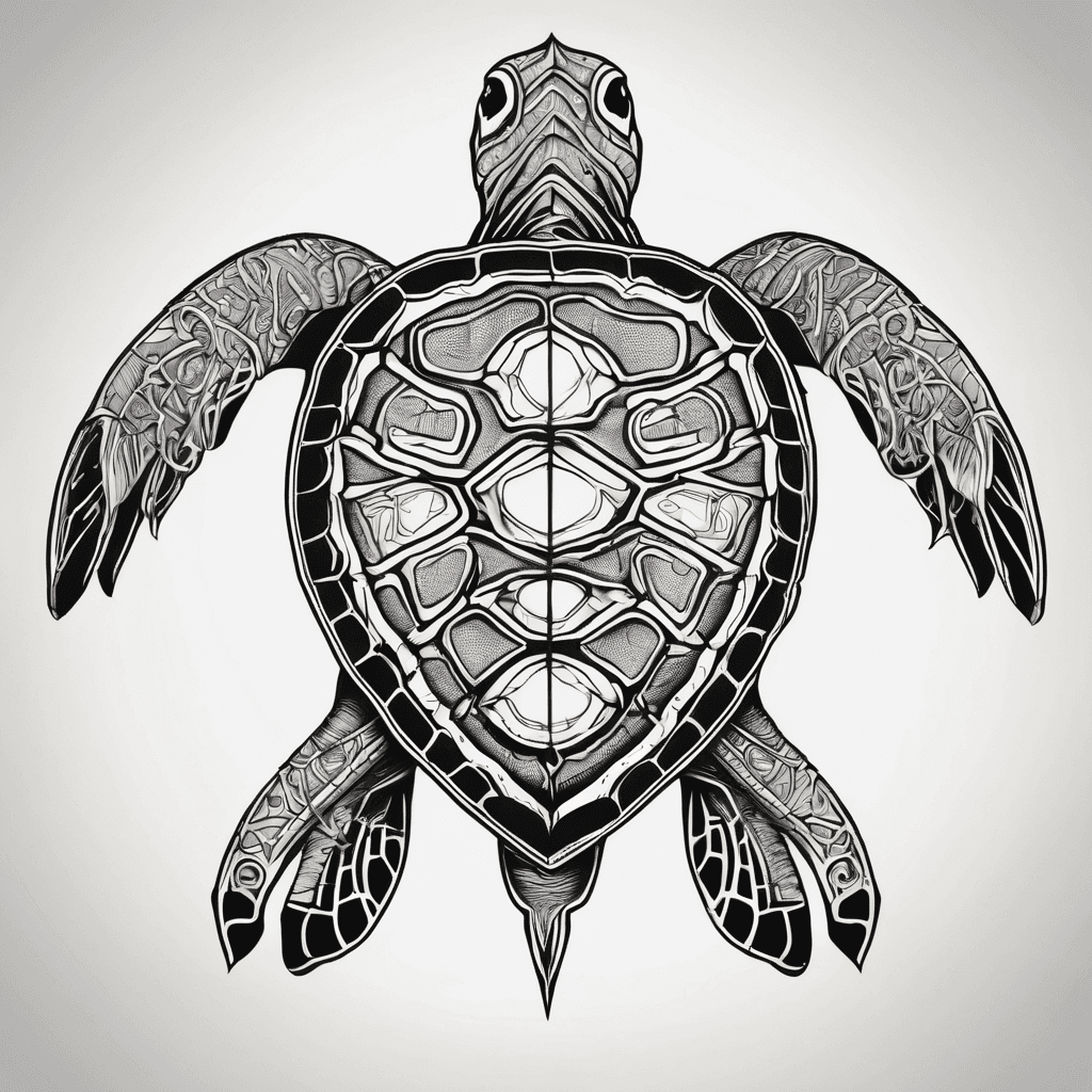 A turtle that has angel wings, seen from overhead head