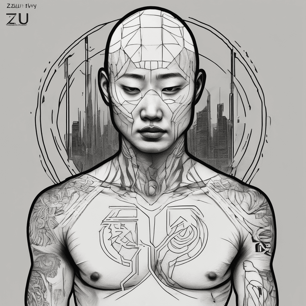 Zhu Generationwhy album cover baby only with back ground soraunding around the baby minimalistic lines styile like Destiny 2 line artwork