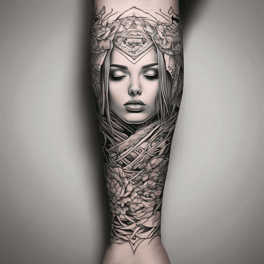 Forearm sleeve, underground, heads with no faces