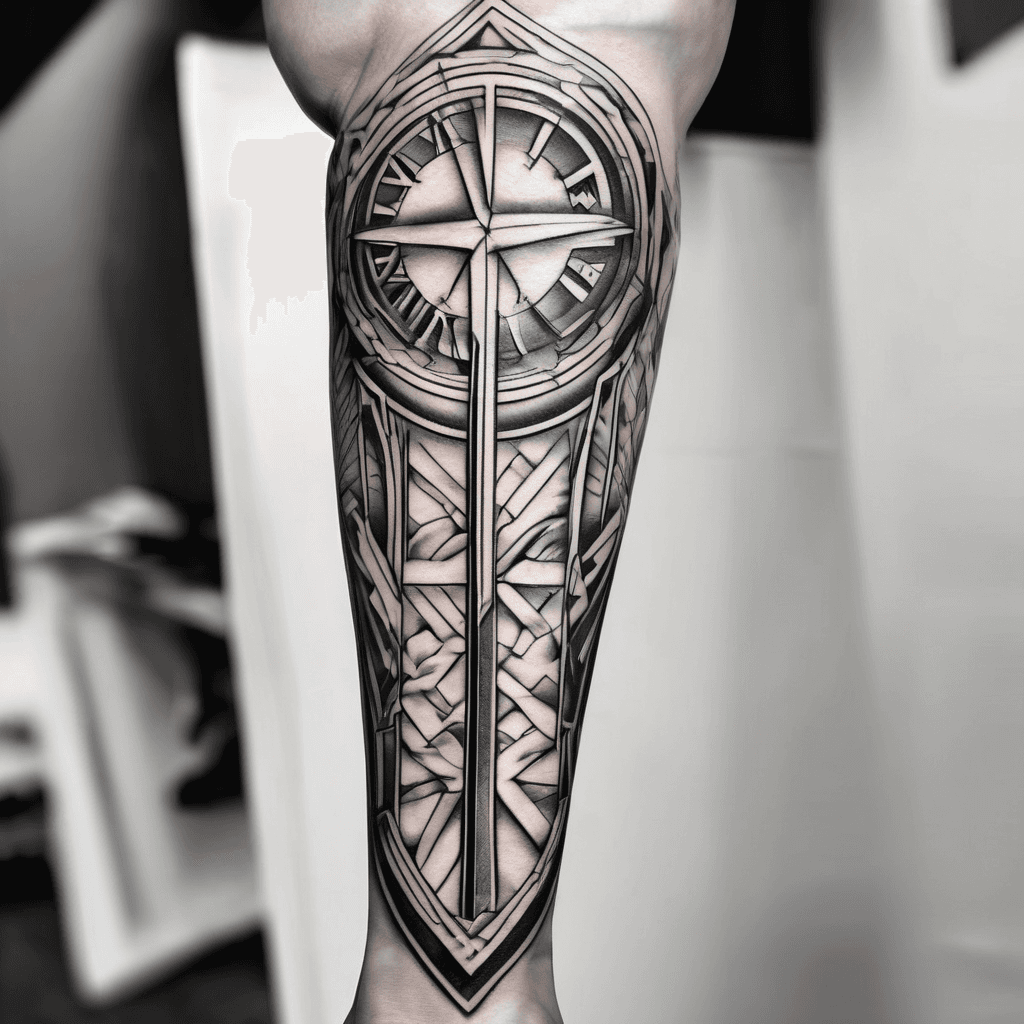 Roman numeral forearm tattoo