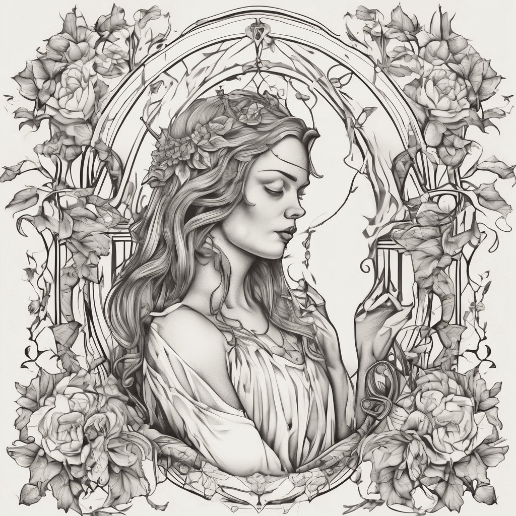 Sainte Claire in fancy wedding font with shadow and vines