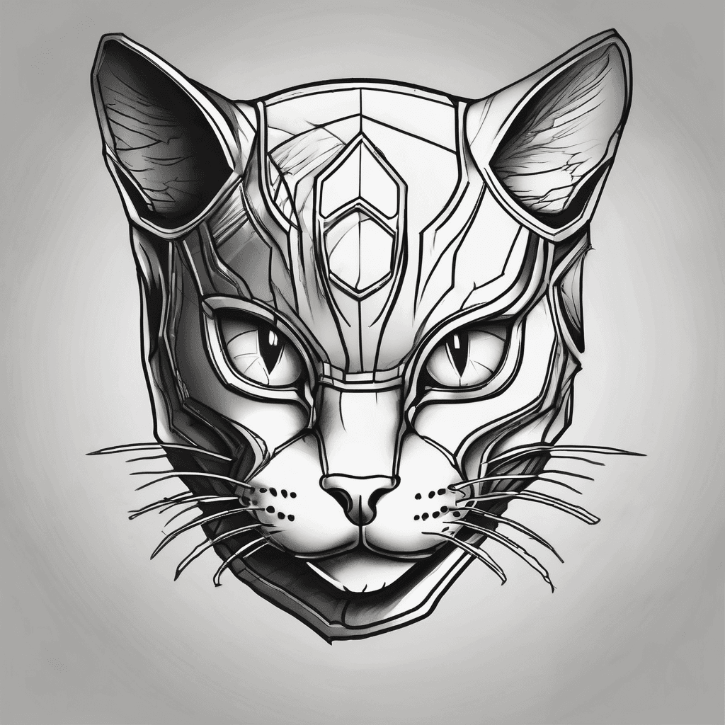 Make an marvel themed cat tattoo image